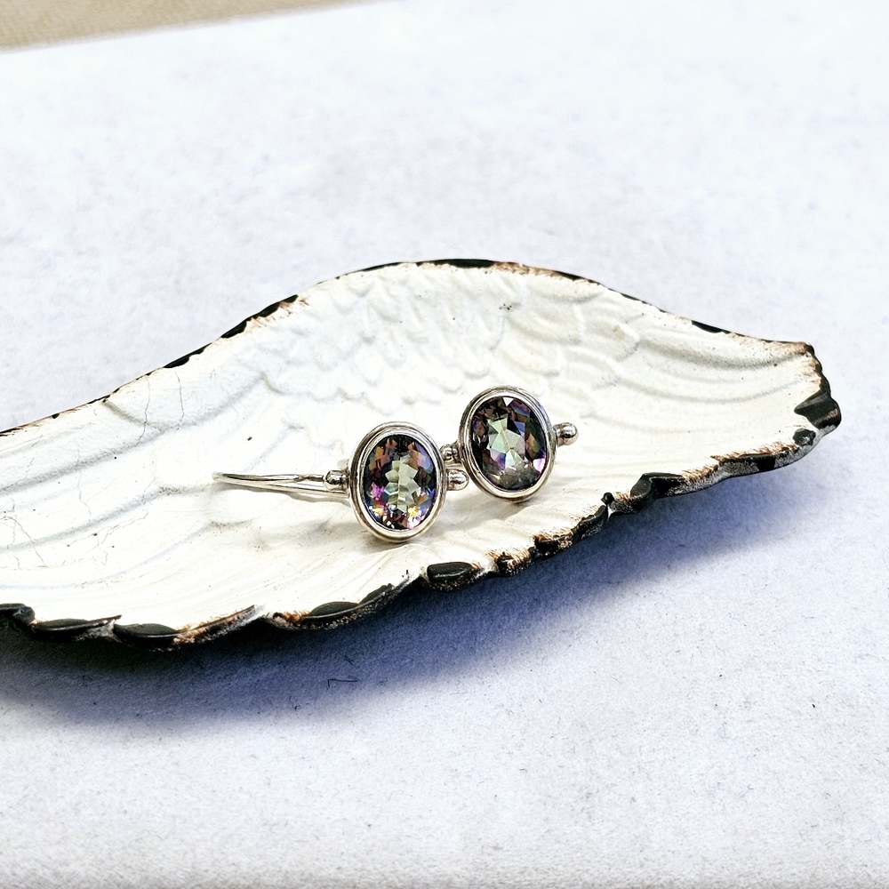 Sarda Mystic Topaz Earrings in 925 Silver - Picture 7 of 15